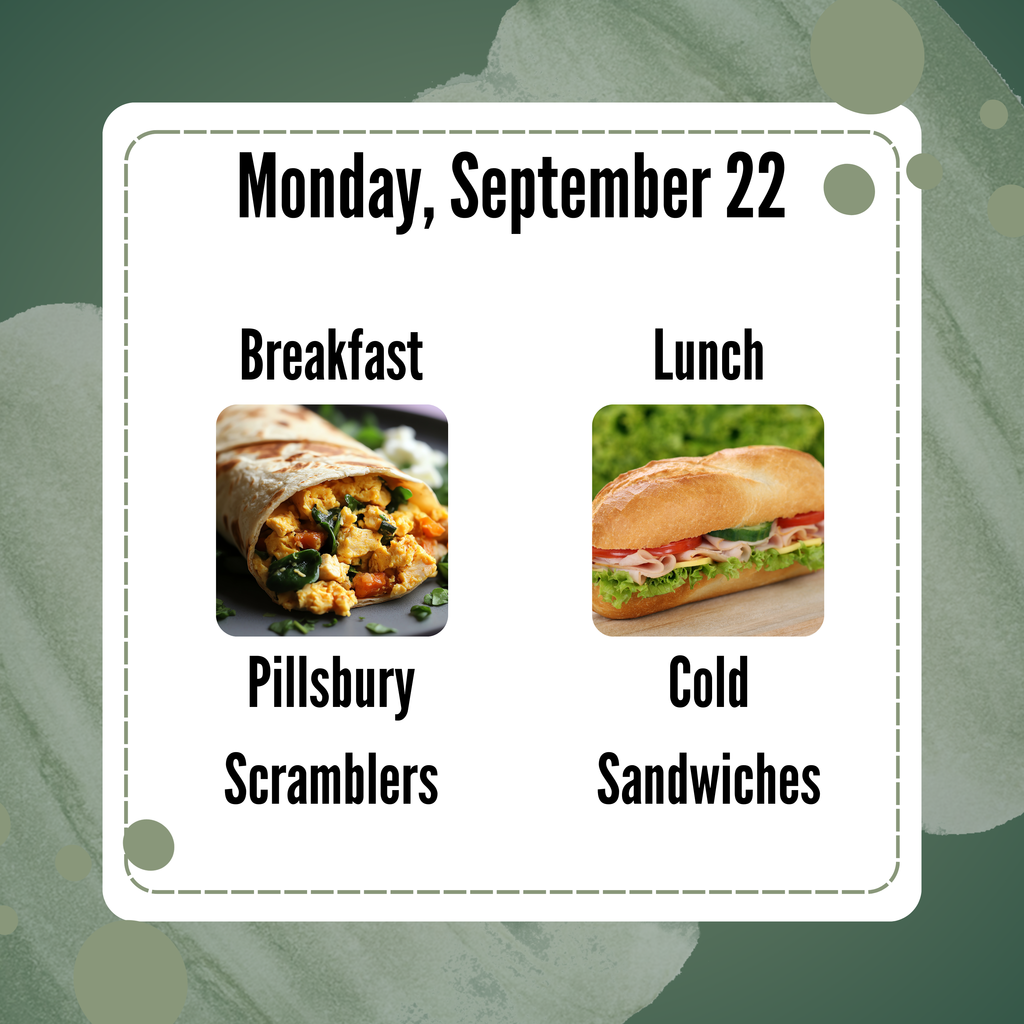 Breakfast and Lunch September 22