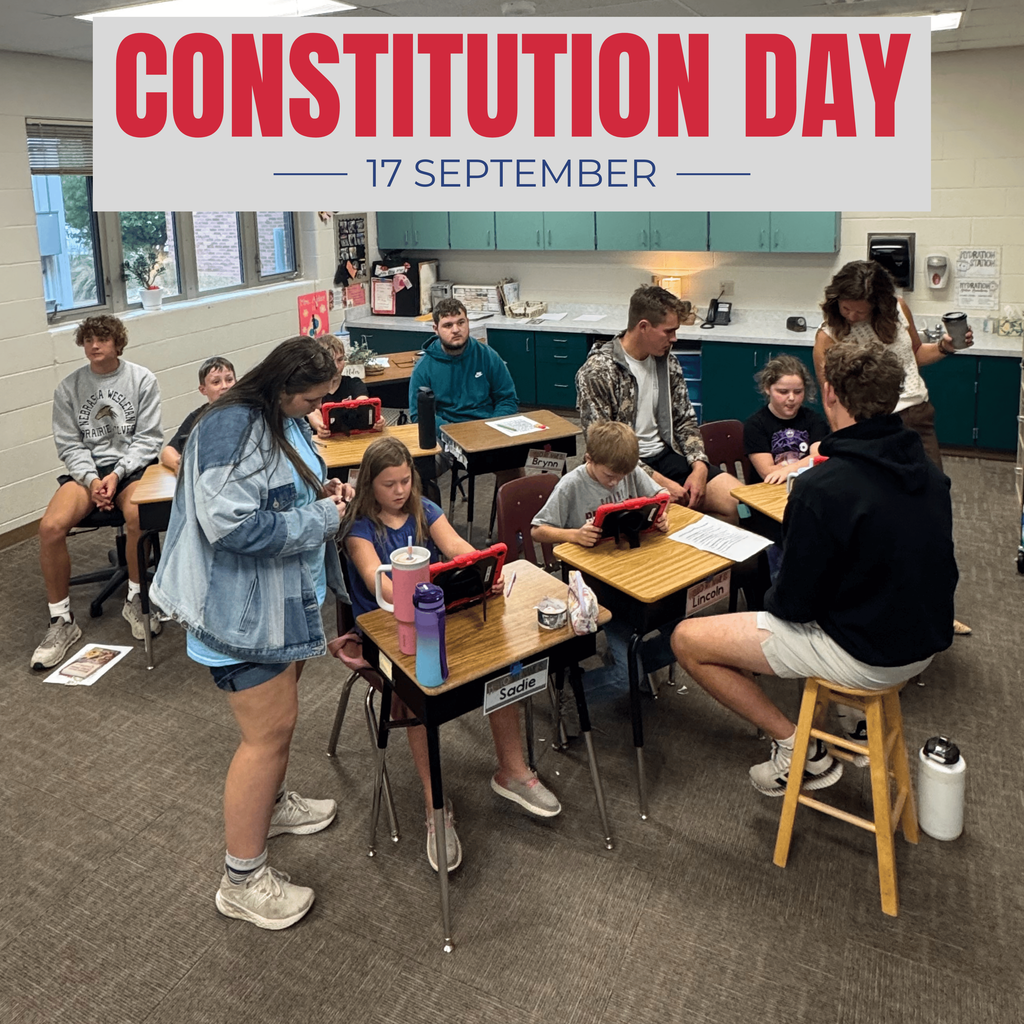 September 17 is Constitution Day and the seniors at Stuart Public School took an opportunity to work with the 4th grade students on some assignments, trivia, and games learning about the U.S. Constitution.