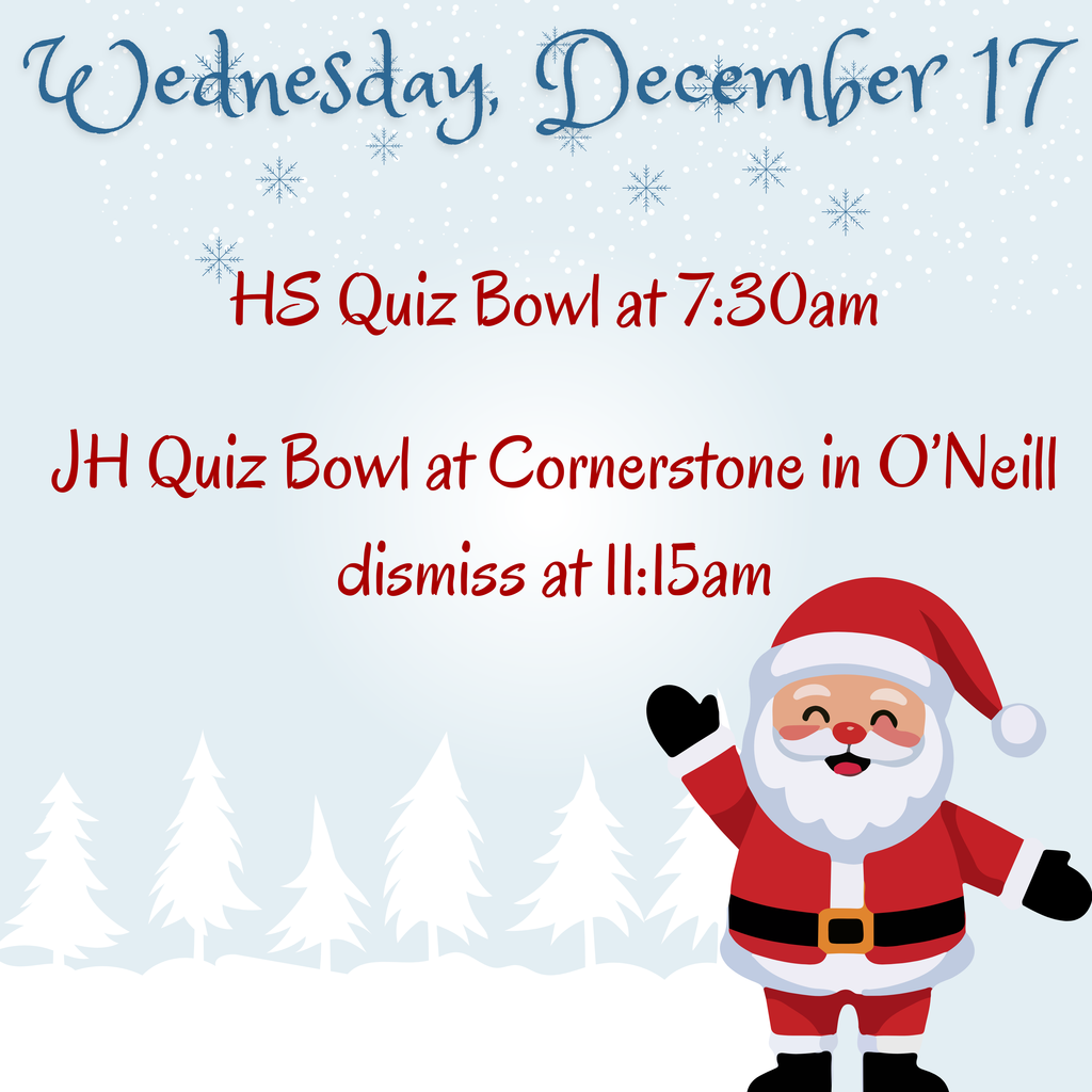 Activities for Wednesday, December 17.