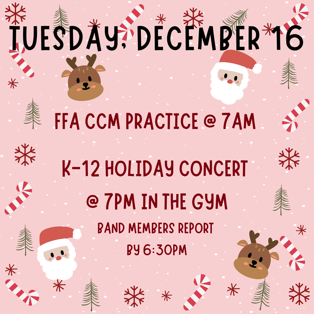 Activities for Tuesday, December 16