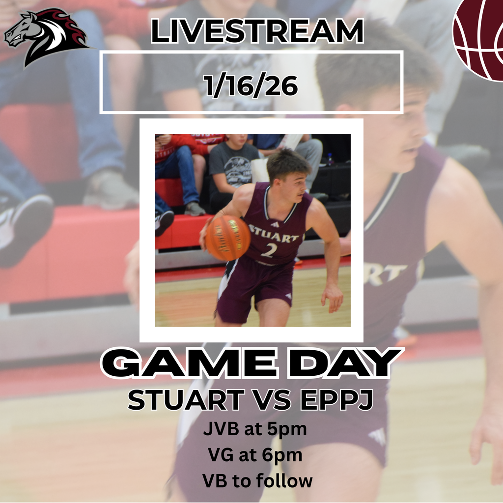 Livestream post for Friday, January 16. Livstream Link: https://fan.hudl.com/usa/ne/stuart/organization/21560/stuart-high-school