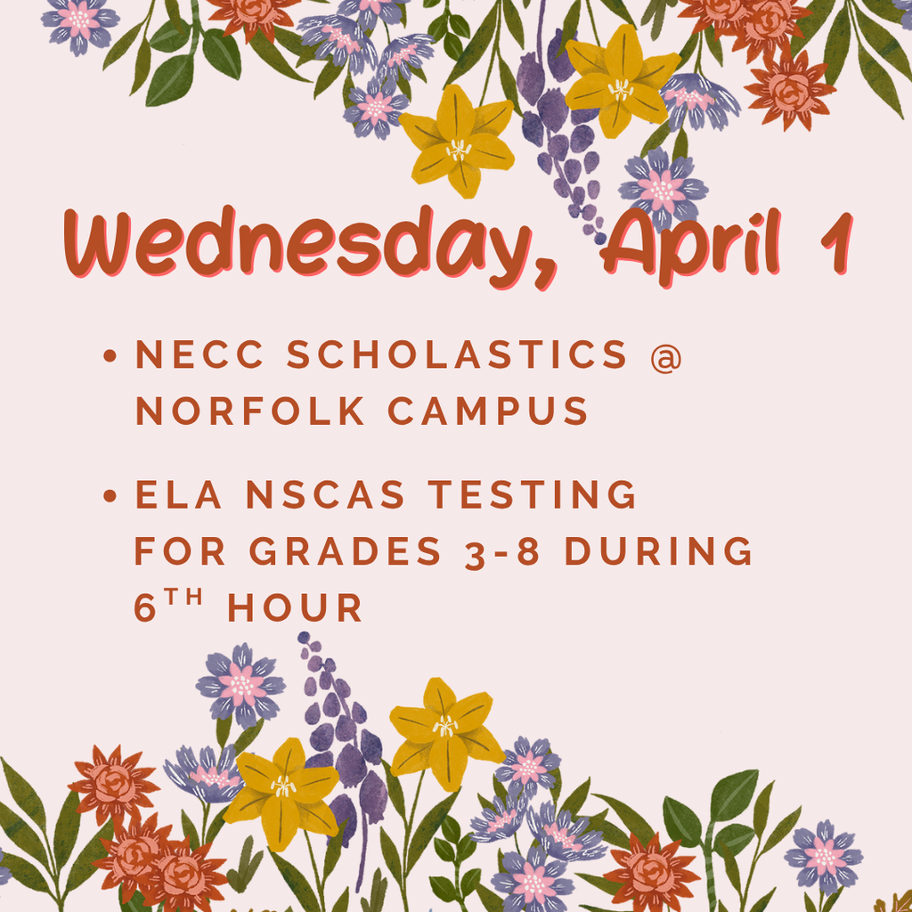 Activities for Wednesday, April 1