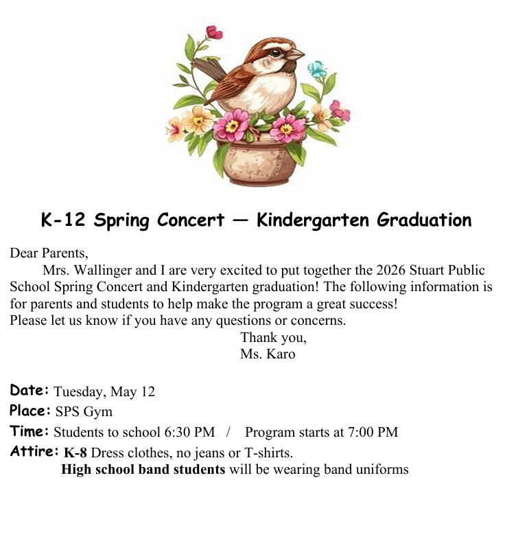 K-12 Spring Concert & Kindergarten Graduation
