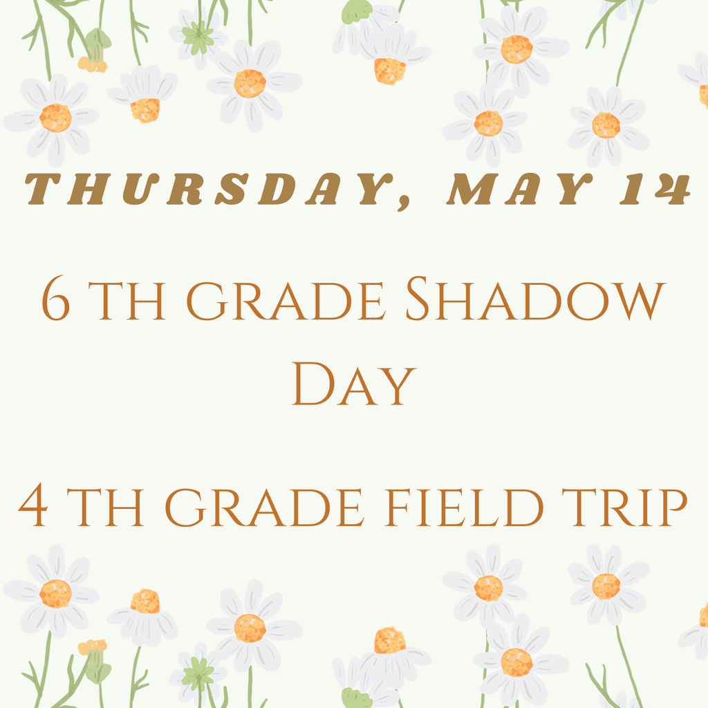 Activities for Thursday, May 14.