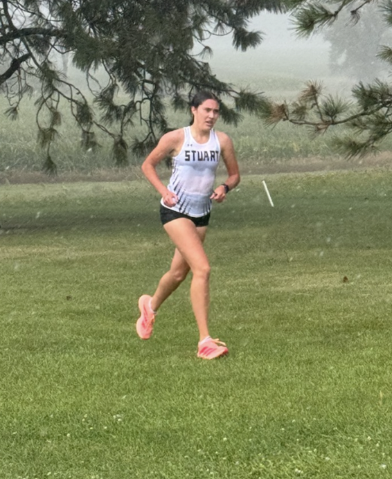 Annie runs in the rain