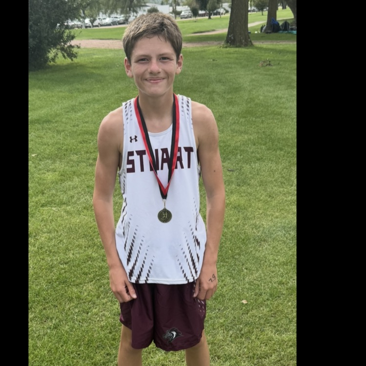 Cayden and his medal