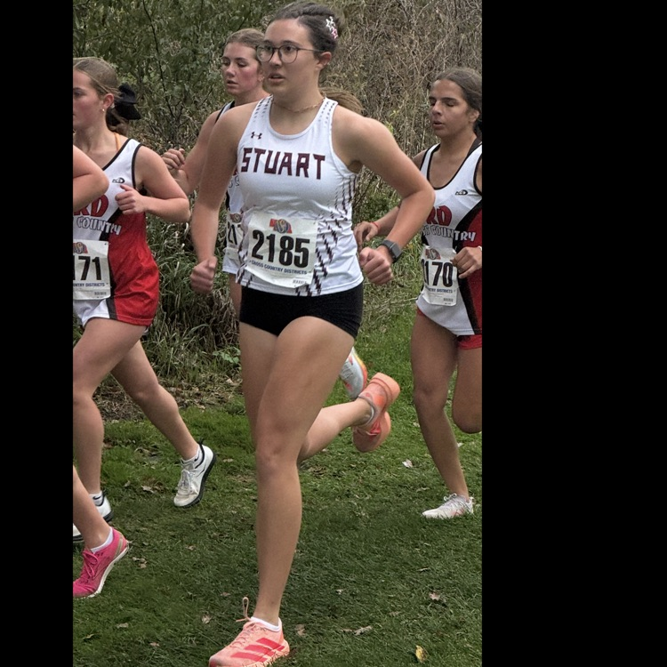 Annie runs the 5K at districts