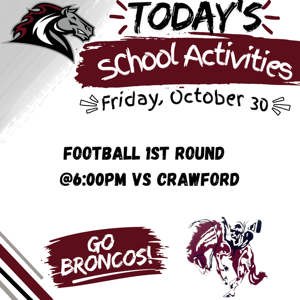 Activities for Friday, October 30.