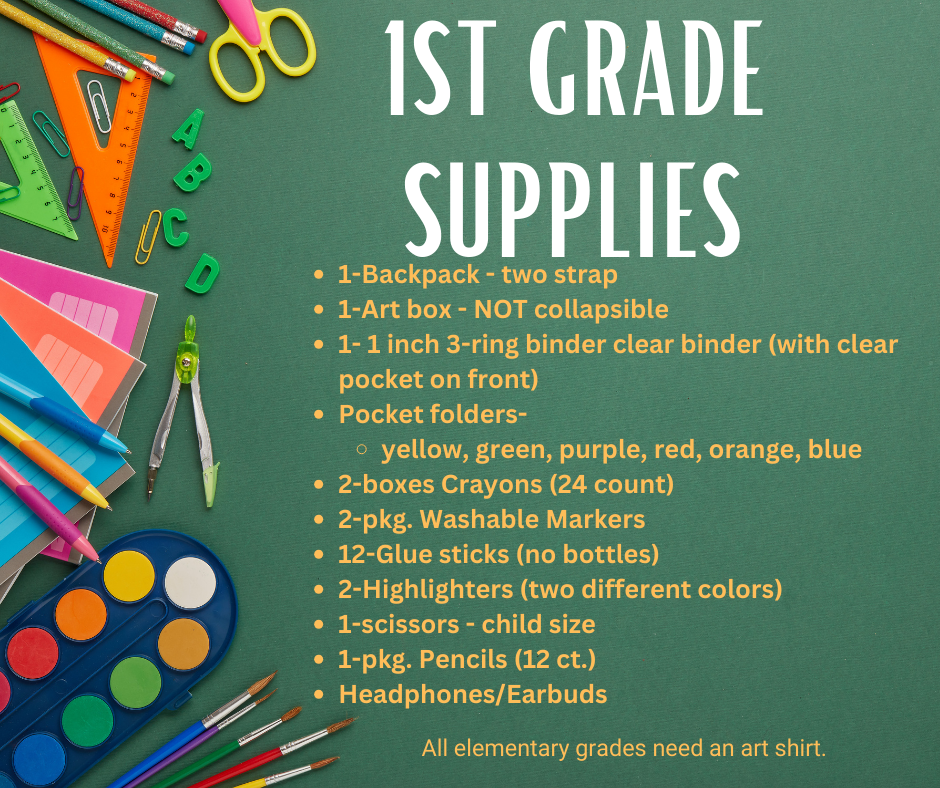 First Grade Supplies