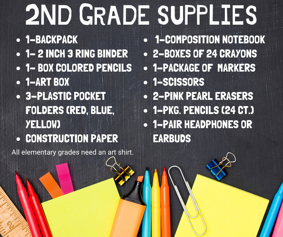 2nd Grade Supplies