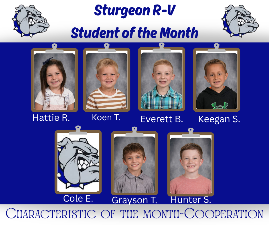 K-8 Student of the Month for March