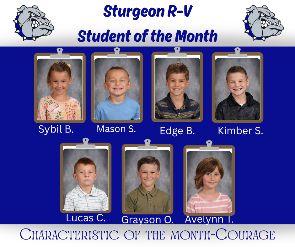 April Student of the Month-Courage
