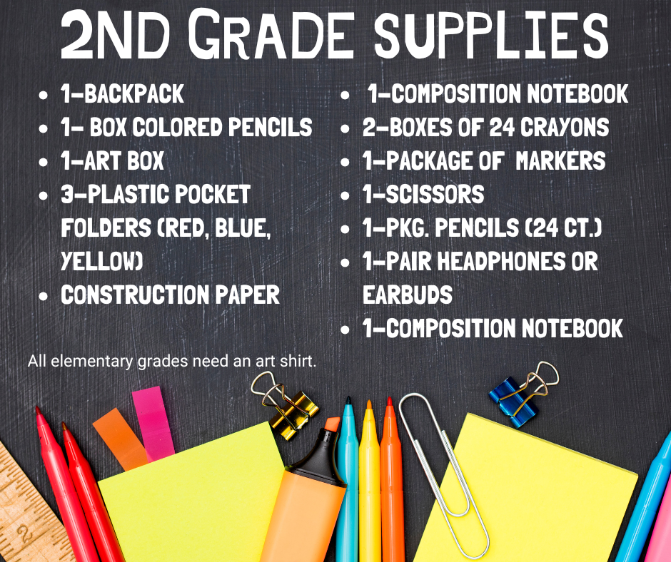Second Grade Supplies
