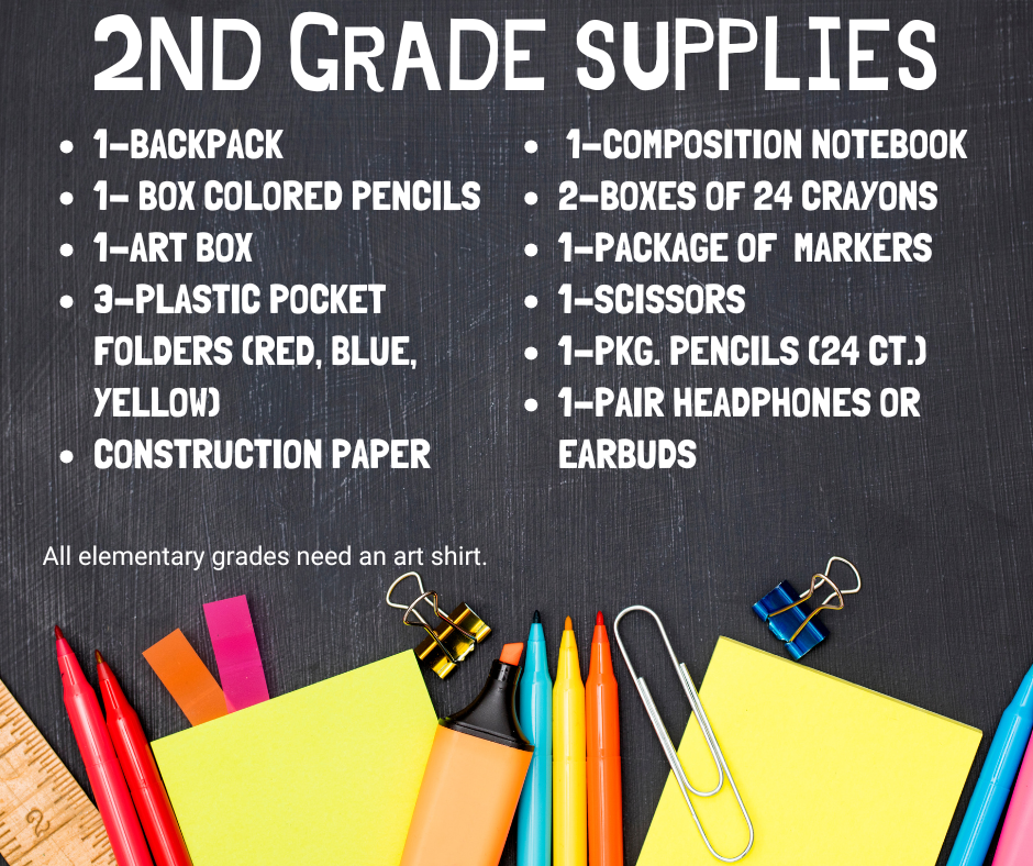 Second Grade Supplies