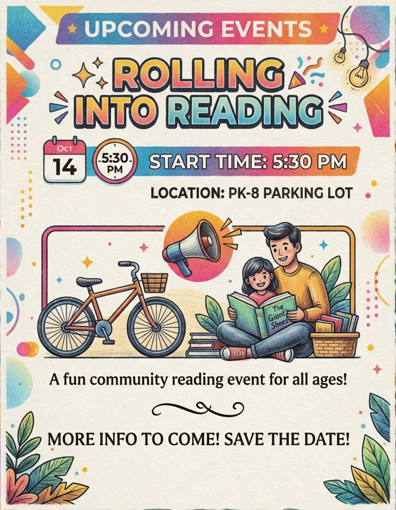Rolling into Reading save the date flyer