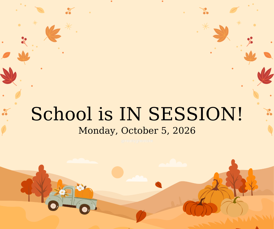 School is IN session on Monday, October 5, 2026.