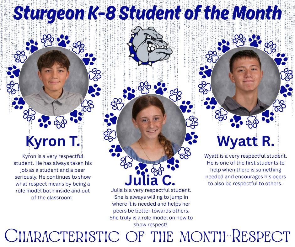 Student of the Month-Middle School