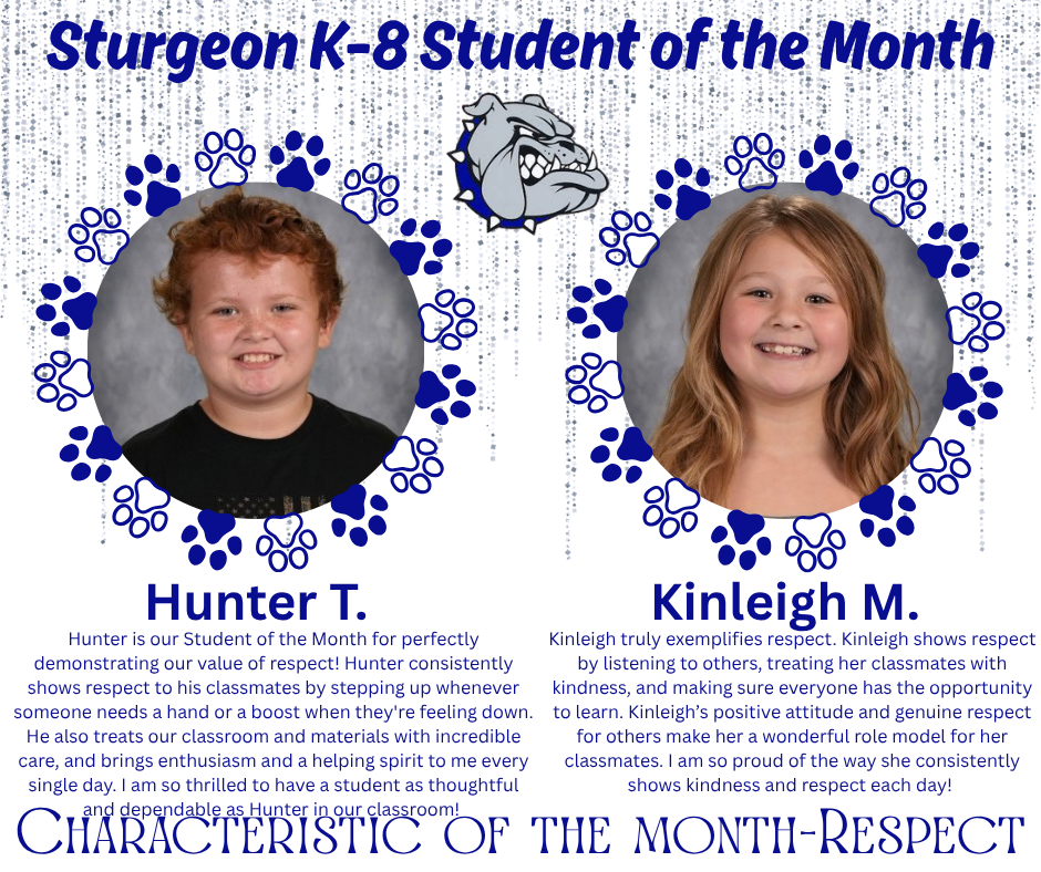 Student of the Month-Third Grade