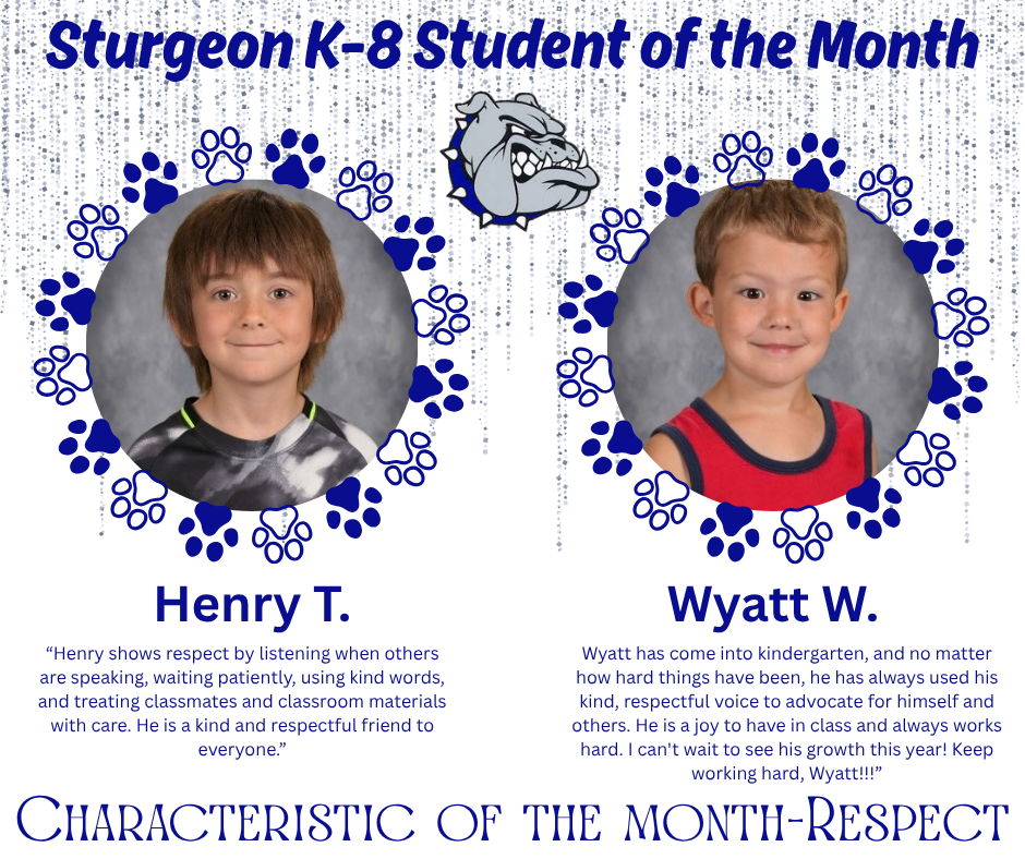 Student of the Month-Kindergarten