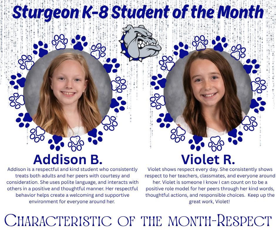 Student of the Month-Fourth Grade