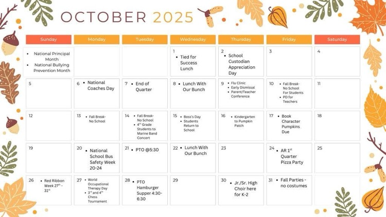 October Important Datwa