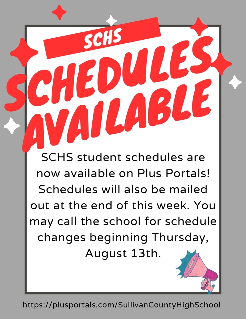 SCHS Schedules Available