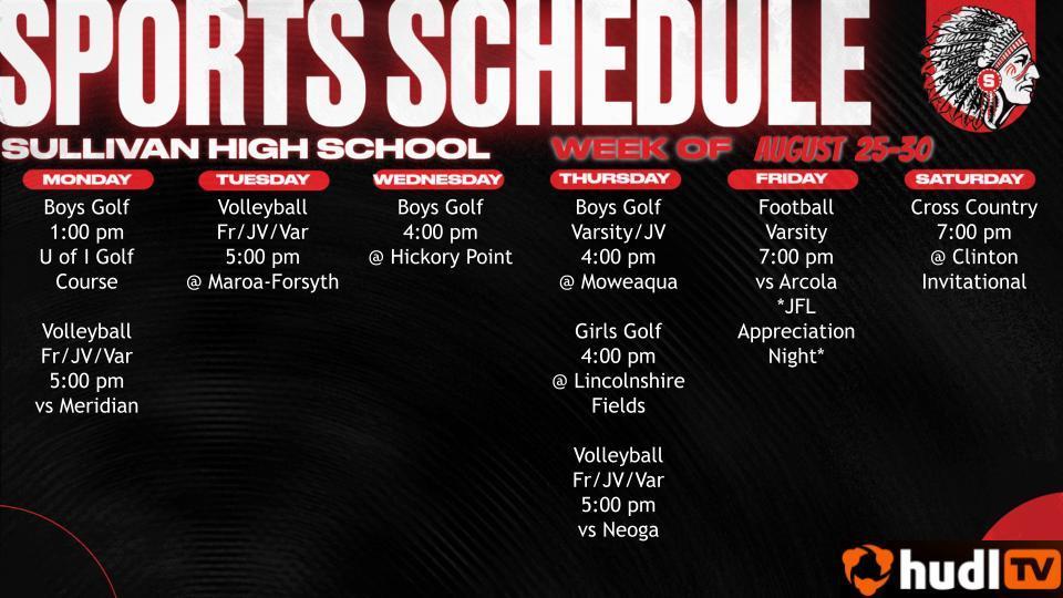 SHS Weekly Events Calendar