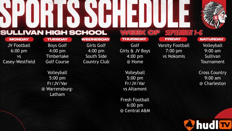 SHS Weekly Events Calendar