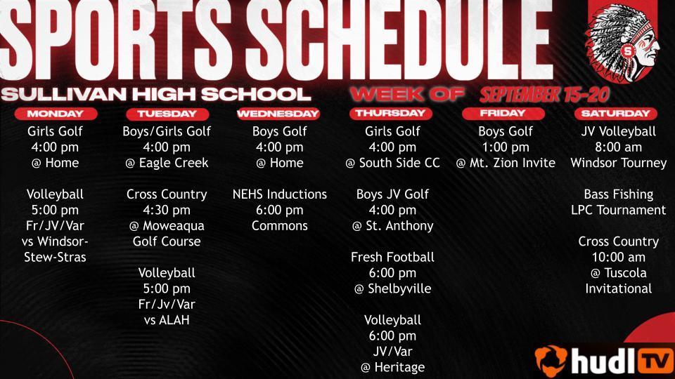SHS Weekly Events Calendar