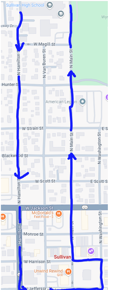 Parade route