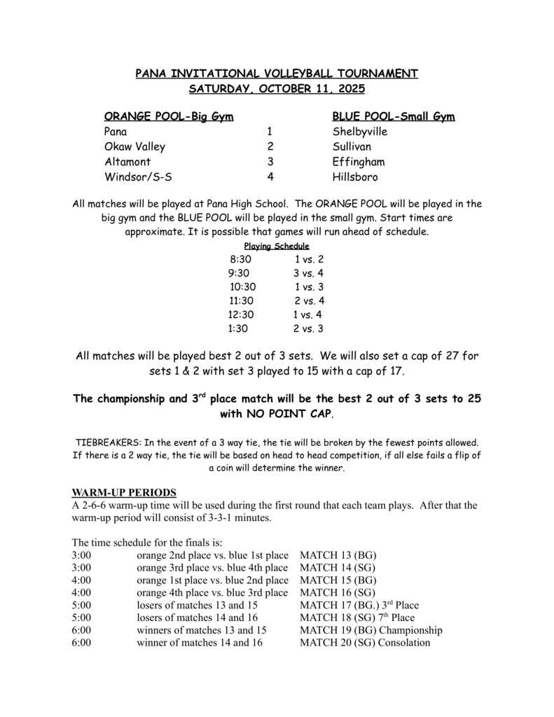 Pana Varsity Invite 2025