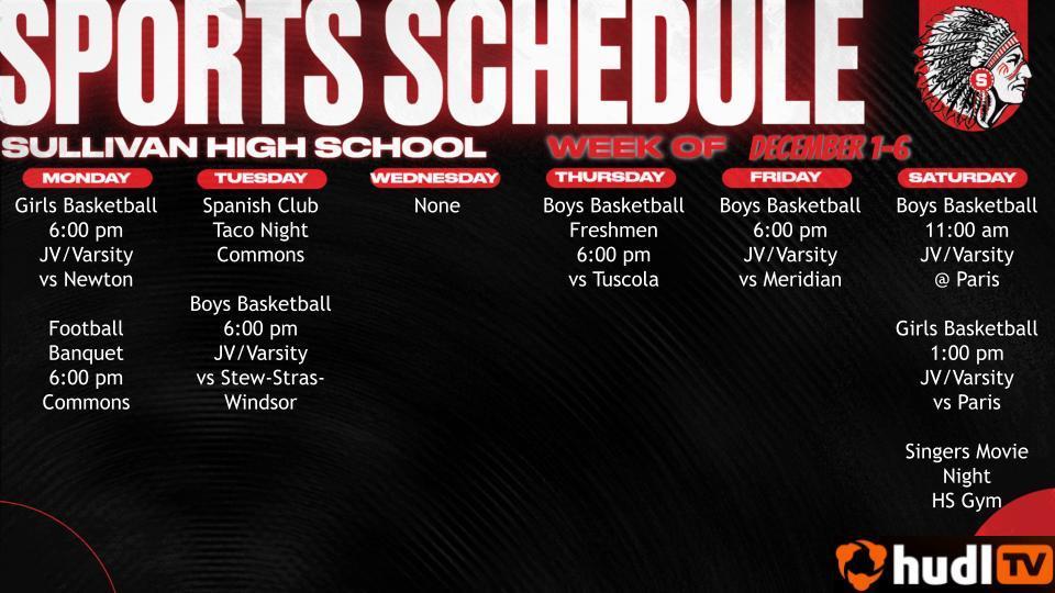 SHS Weekly Events Calendar