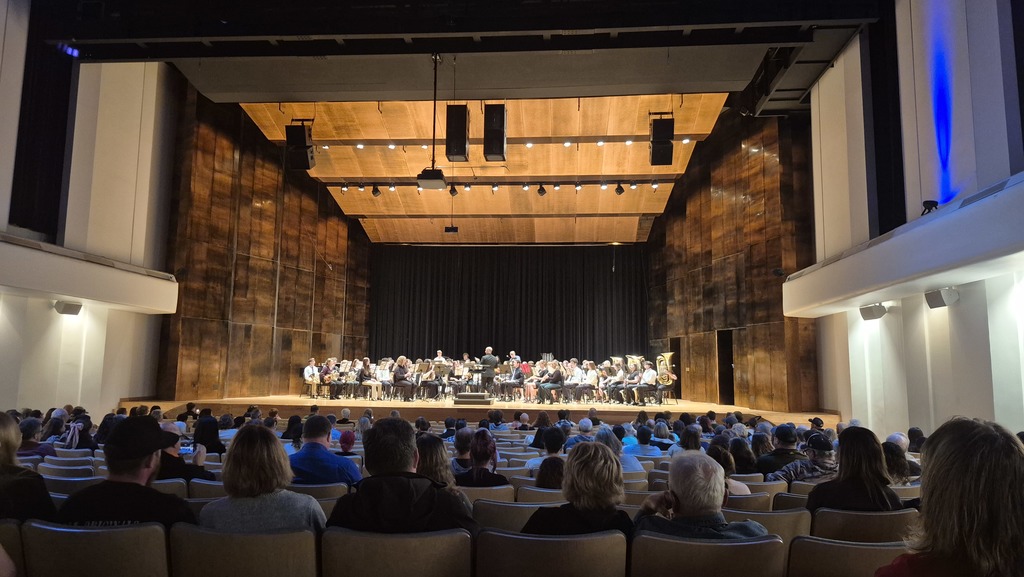 HS Band Member Gavin Wade at EIU for the ILMEA All-District Honor Band.