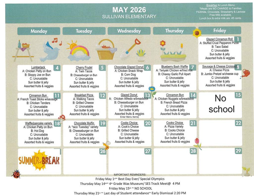 SES Menu May 2026