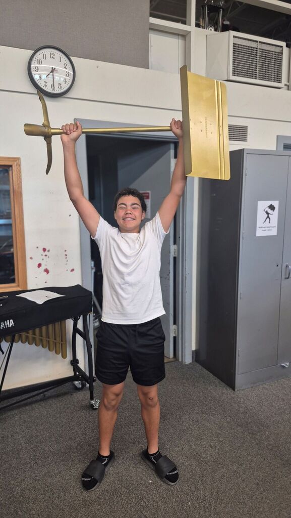 Golden Stand Recipient - 8th Grader Jesse Jones (Percussion)