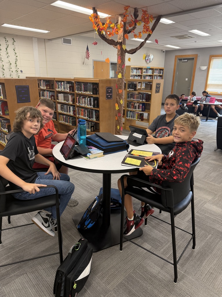 Students in SMS media center.
