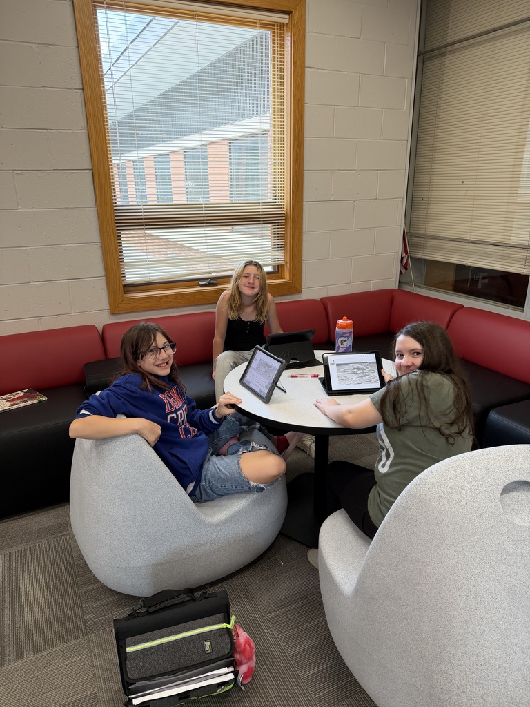 Students in SMS media center.