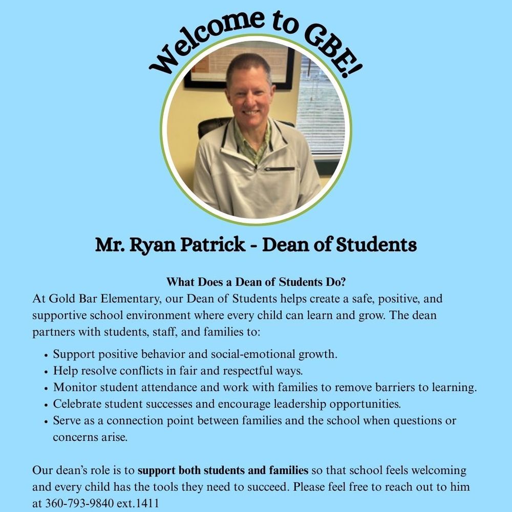 Dean of Students - Mr. Patrick
