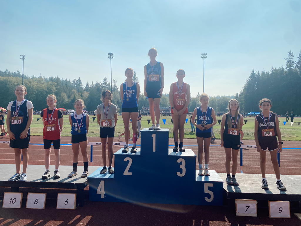 Cross country on the podium.