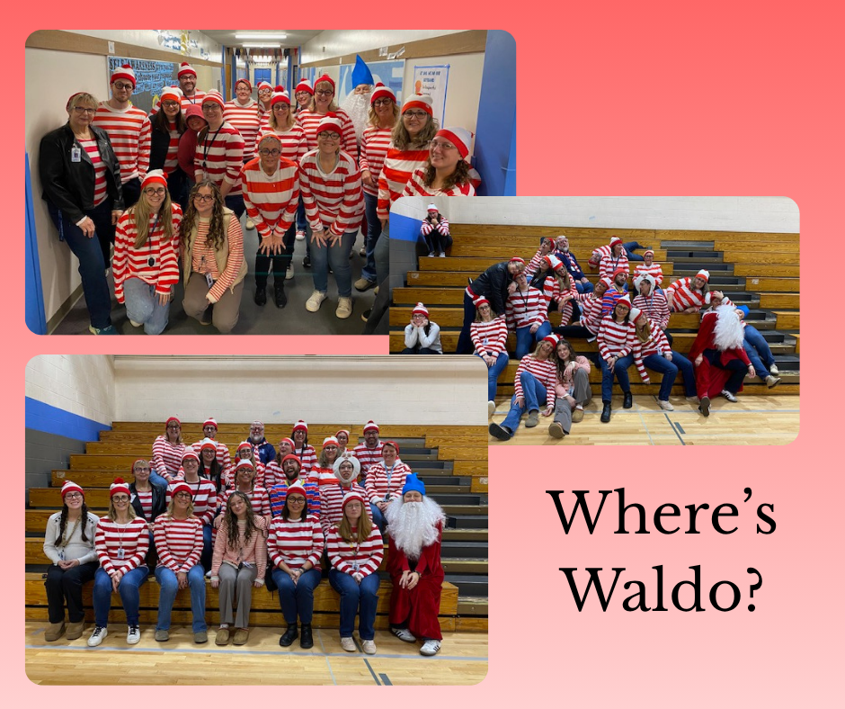 staff dressed as waldo