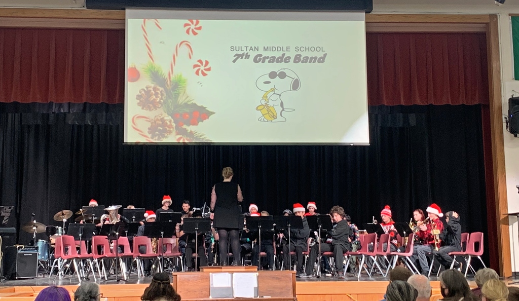 Band on stage playing instruments.