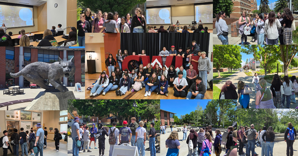 Students visiting a college campus.