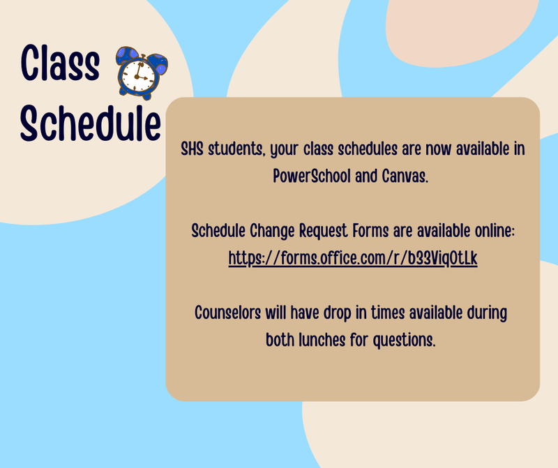 Class Schedule Change Form