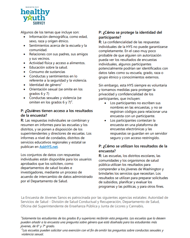 Healthy U page 2 Spanish