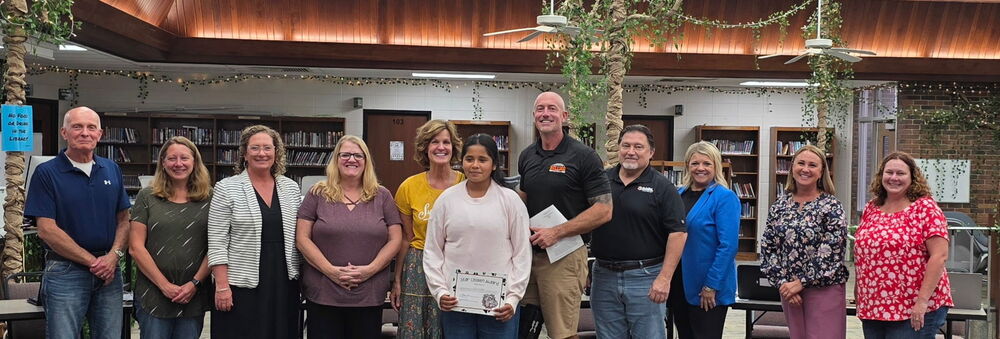 Image of Sofia Vargas, her teachers,  the Board of Education, and Mr. Ost