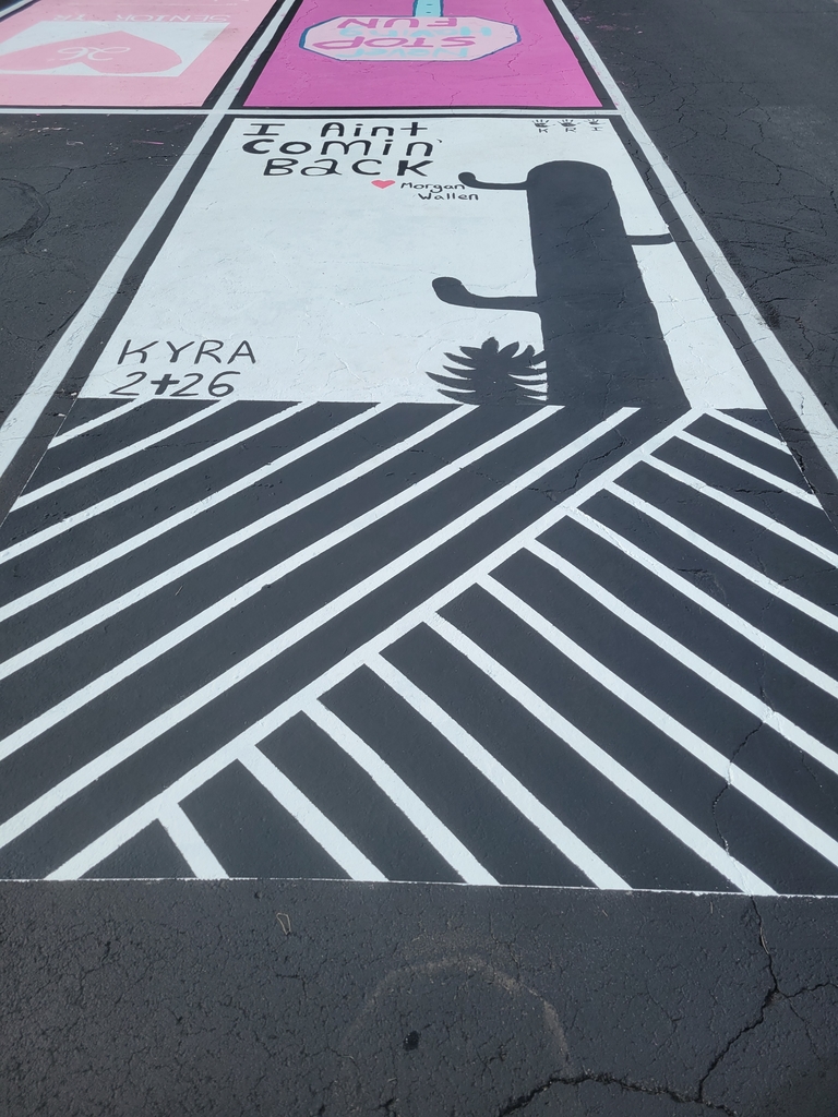 painted parking spot