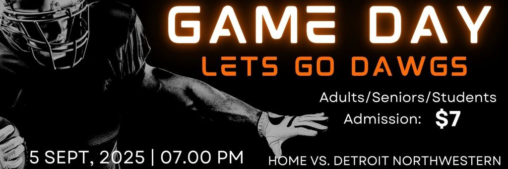 GAME DAY - SEPTEMBER 5, 2025 - KICK OFF IS AT 7PM