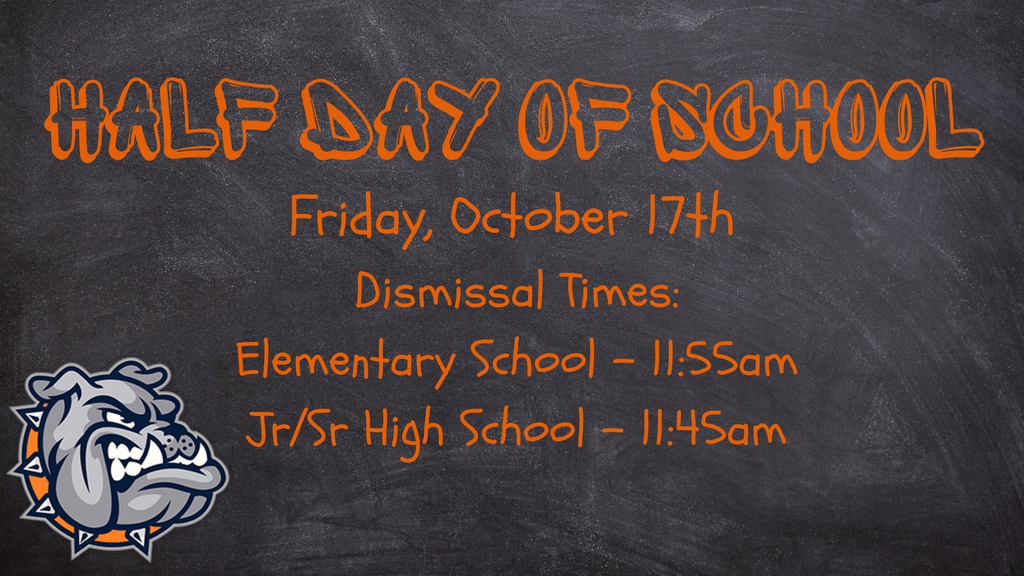 Half day of school reminder!