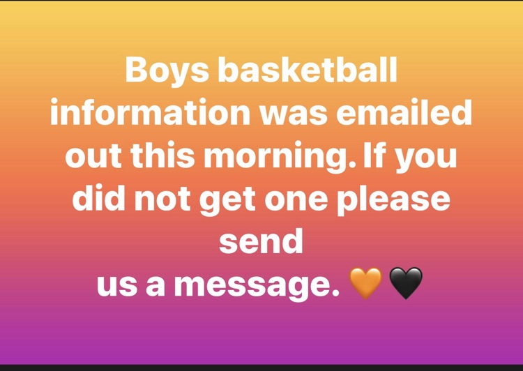 A message from community rec! Boys Basketball INFO was emailed out this morning!