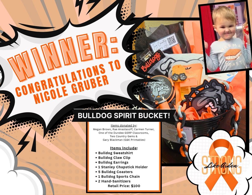 Raffle Flyer WINNER -- Congratulations to Nicole Gruber!! Thank you to everyone for their support!